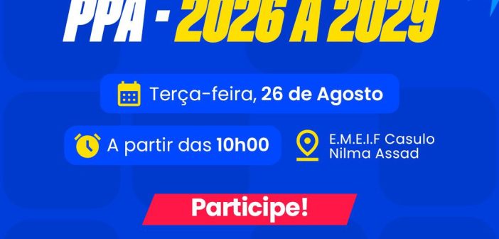 Audiência Pública PPA 2026-2029