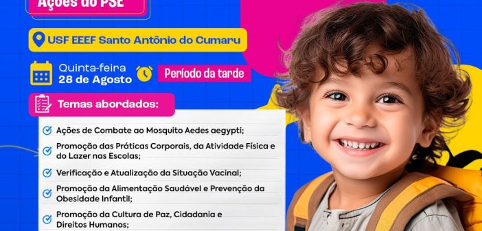 Saúde e Educação de mãos dadas!